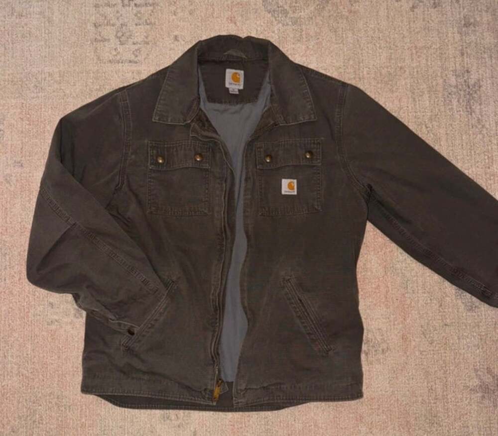 Carhartt Heated Jacket Size M Brown Ripstop Canvas Utility Coat